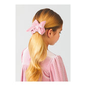 Abel & Lula Girls Pink Velvet Hair Tie